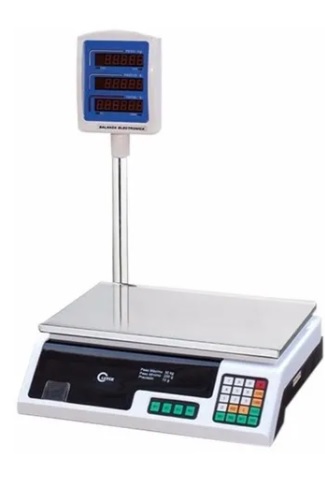 Balanza Digital 40 kg, Bandeja Acero Inoxidable Con Visor Aereo